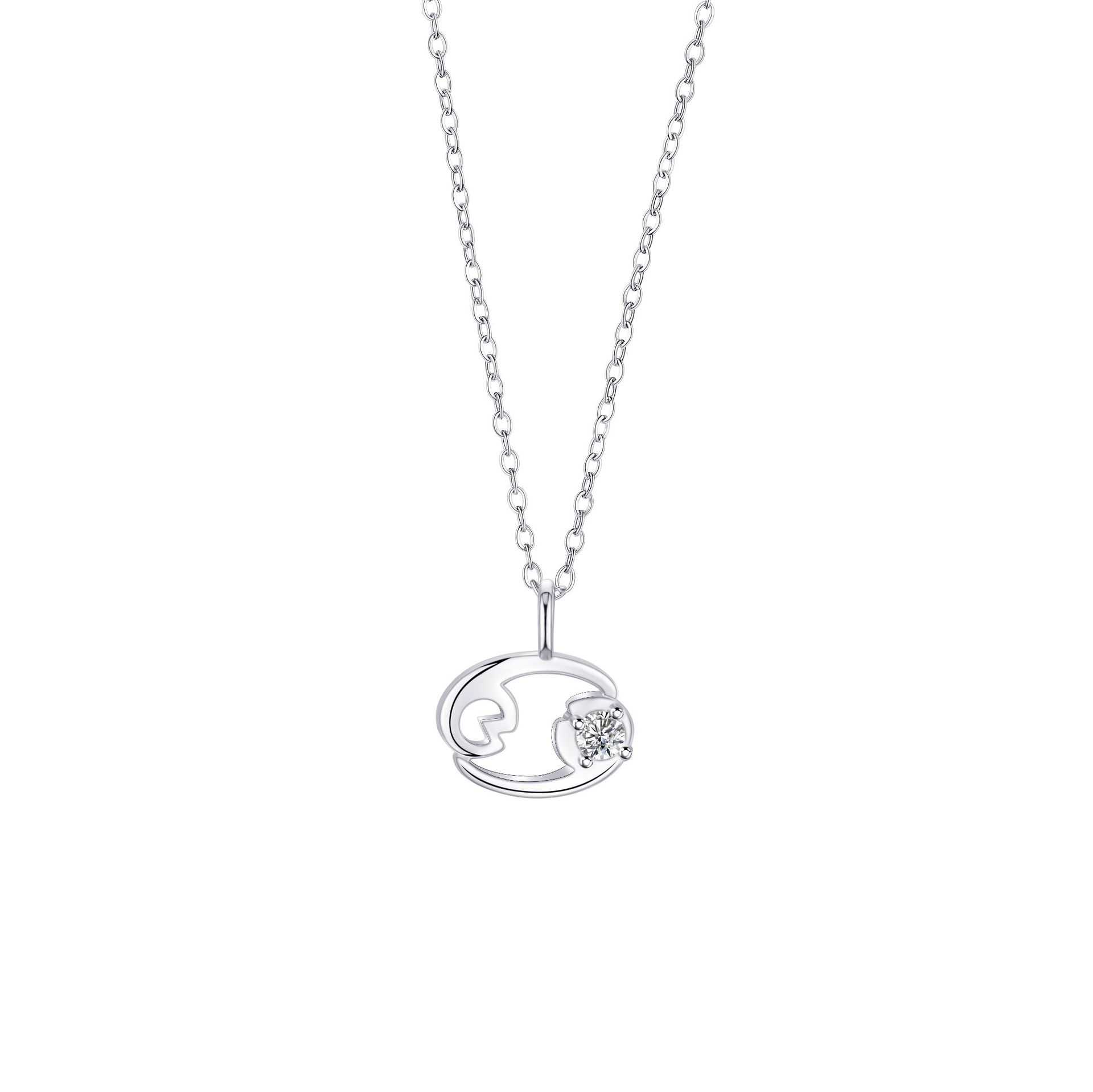12 Constellation Pendant Necklace, Stainless Steel Zodiac Sign Clavicle Chain