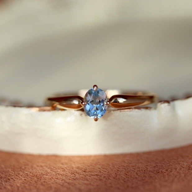 S925 Sterling Silver Heart Sapphire Ring | Minimalist Cool Tone Ins Style Statement Ring