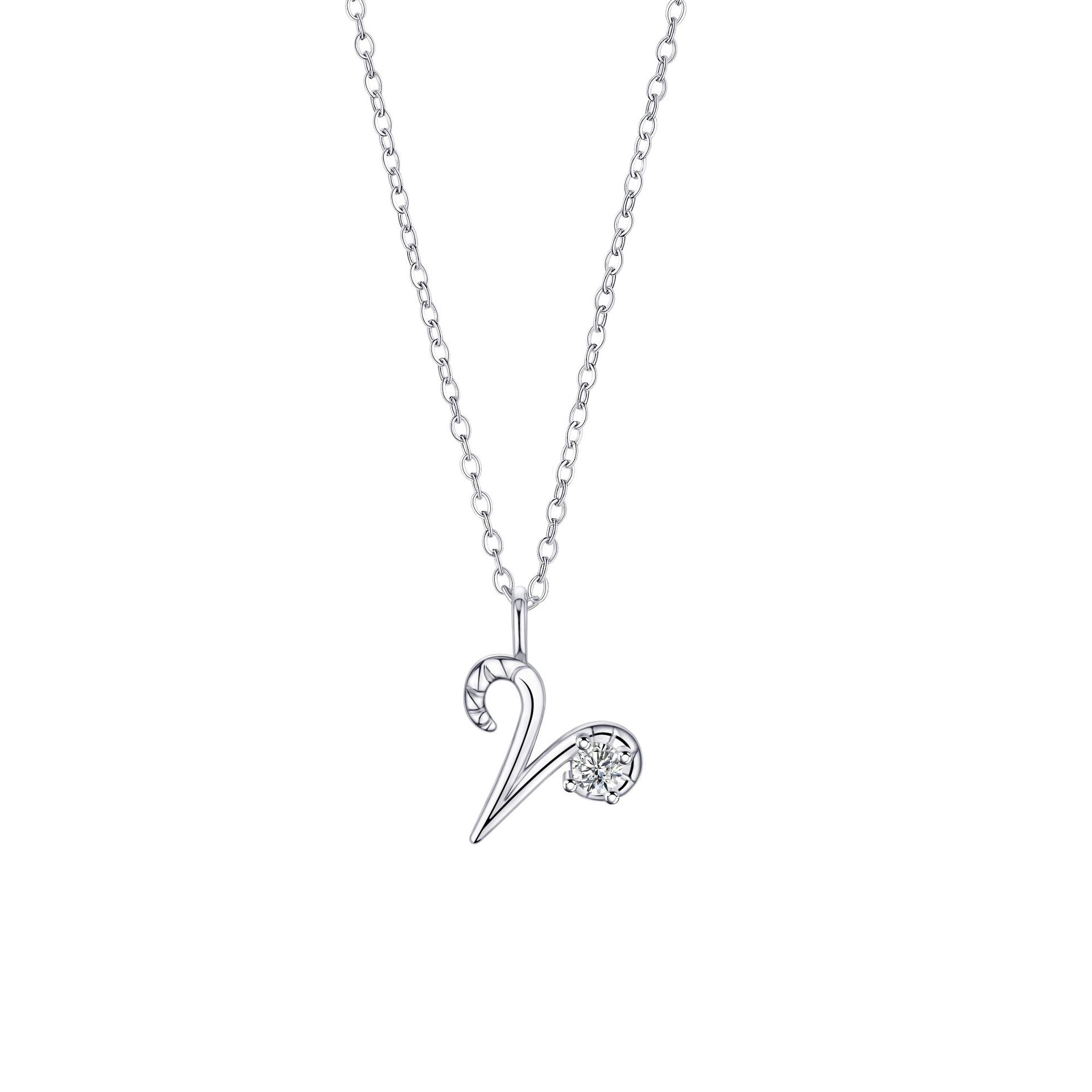 12 Constellation Pendant Necklace, Stainless Steel Zodiac Sign Clavicle Chain