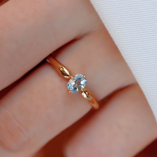 S925 Sterling Silver Heart Sapphire Ring | Minimalist Cool Tone Ins Style Statement Ring