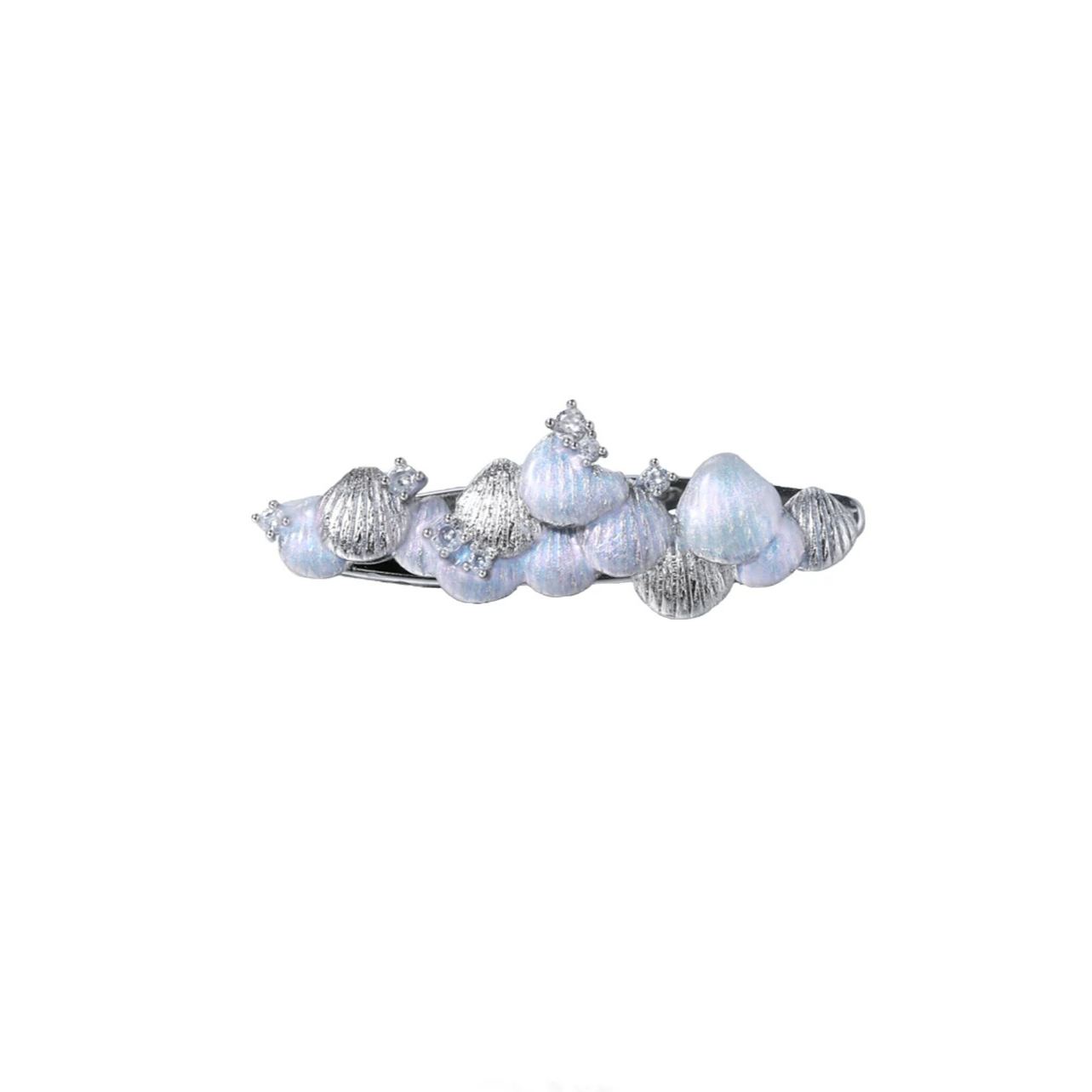 Mermaid Scale Hair Clip, Pearl Tassel Ocean Fairy Barrette