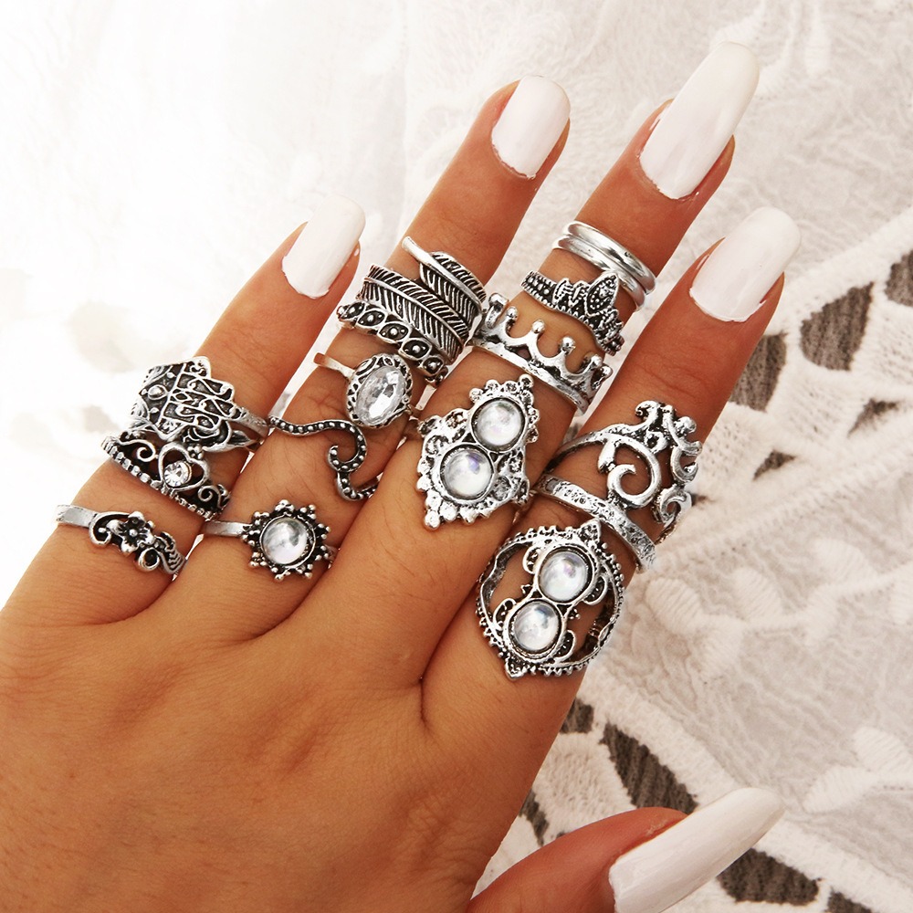 Mystic Retro Stacking Open Ring Set