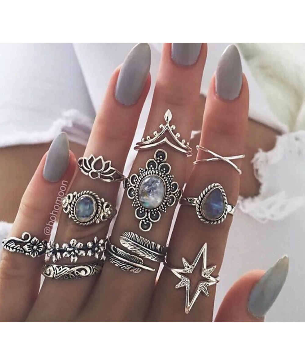 Mystic Retro Stacking Open Ring Set