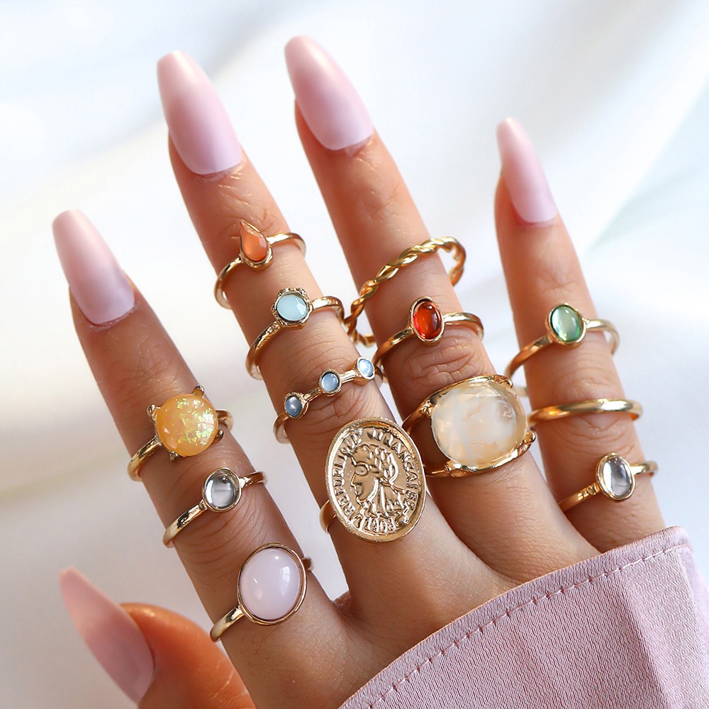 Mystic Retro Stacking Open Ring Set
