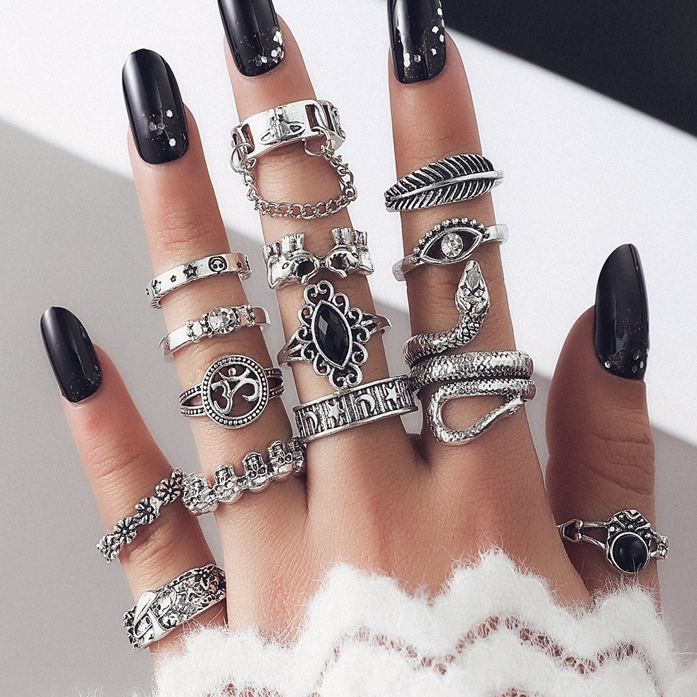 Mystic Retro Stacking Open Ring Set