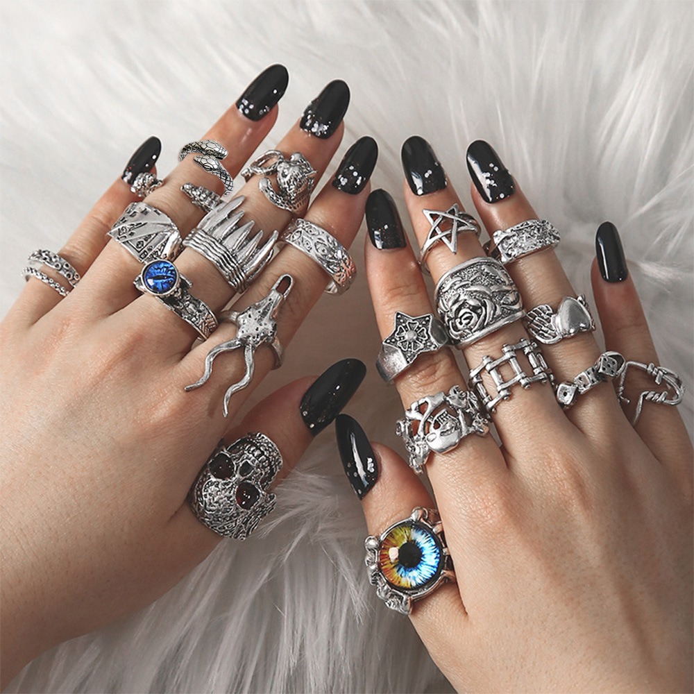 Mystic Retro Stacking Open Ring Set