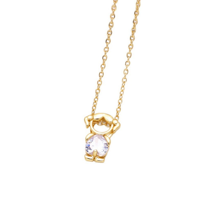 Treasured Moments 14K Gold Birthstone Little Person Pendant Necklace