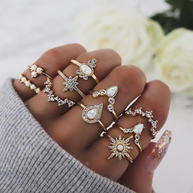 Mystic Retro Stacking Open Ring Set