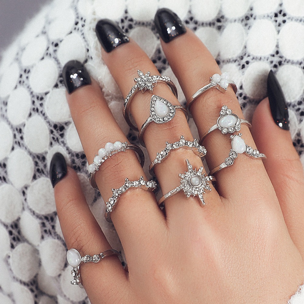 Mystic Retro Stacking Open Ring Set