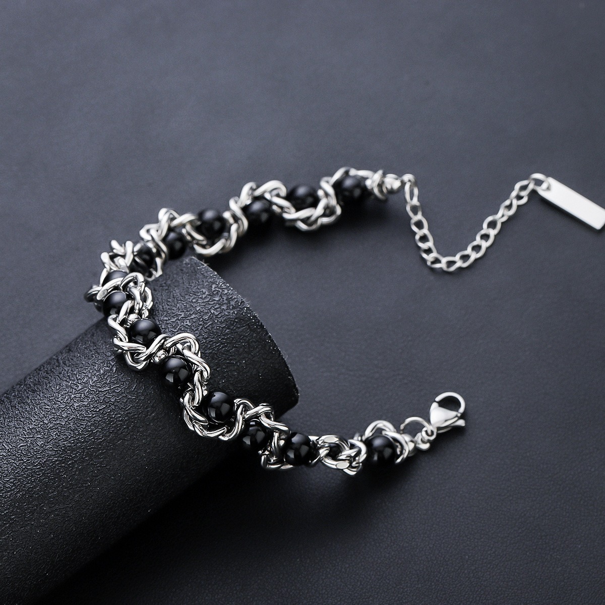 Modern Weave S925 Silver Pearl Necklace Bracelet Set