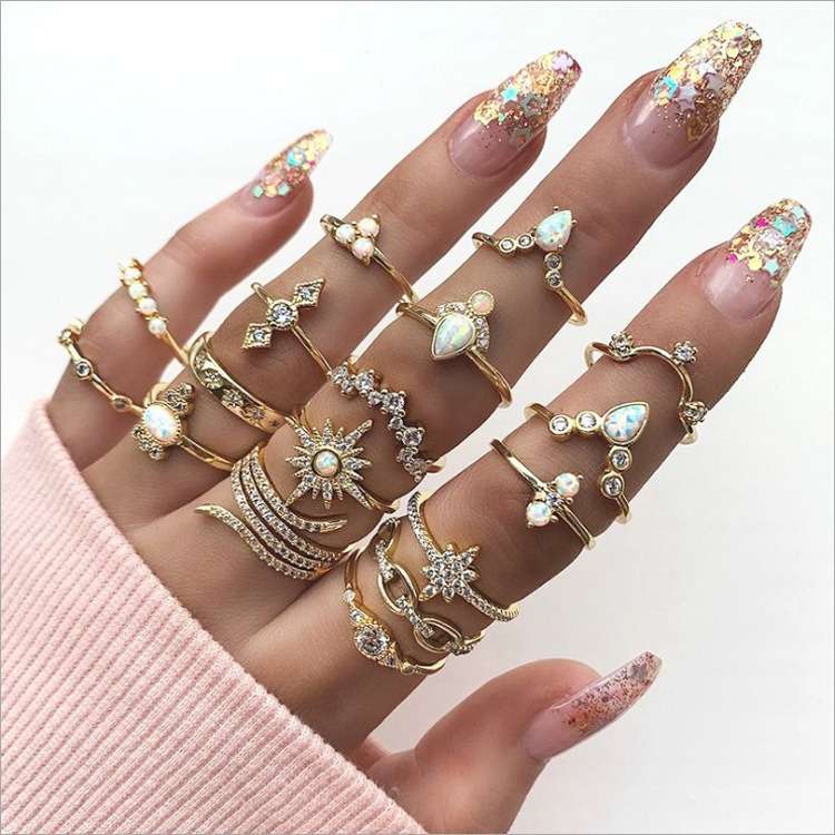 Mystic Retro Stacking Open Ring Set