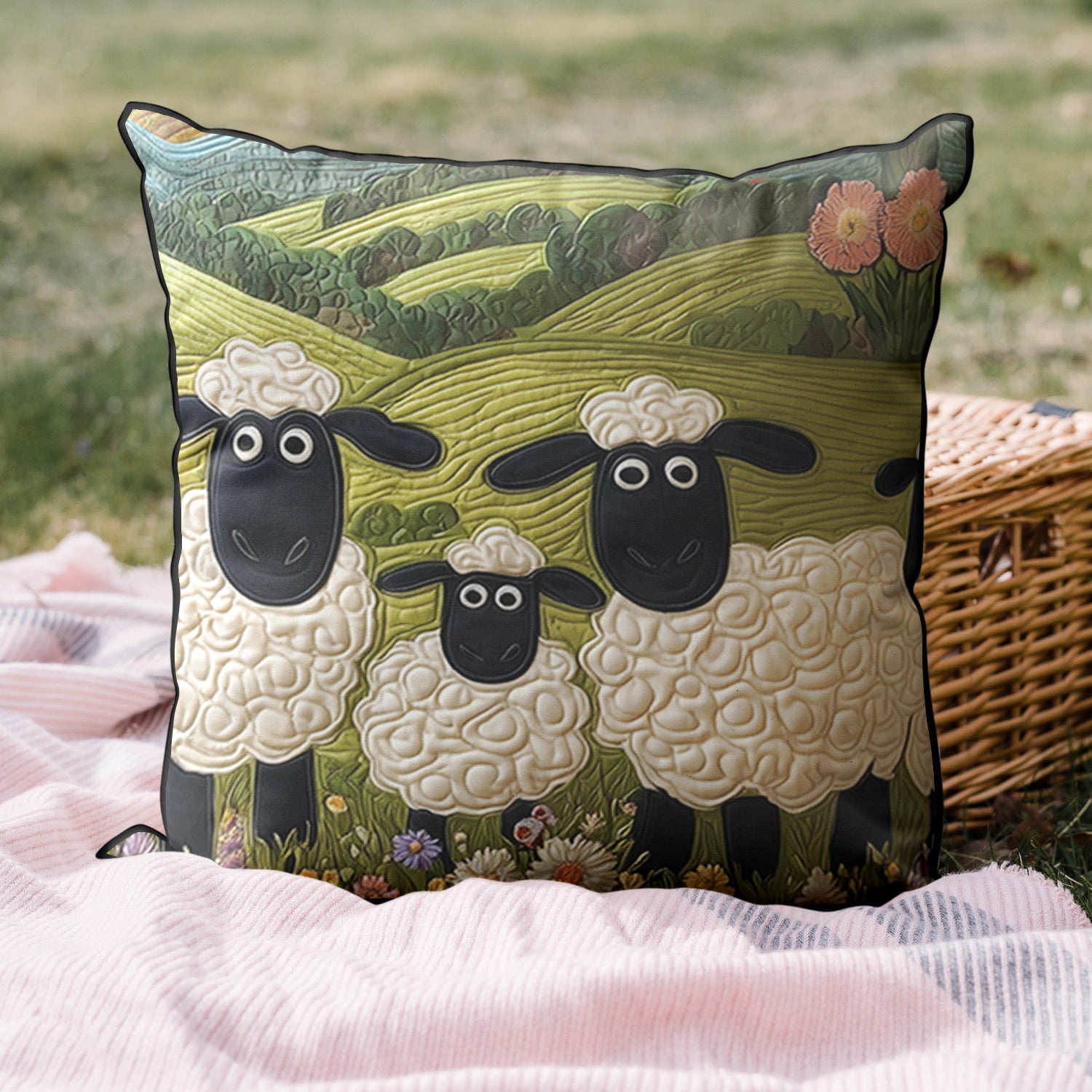 Wool Friends Quilted Pillow Case NCU0TH3029