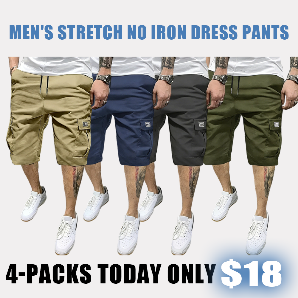 Men's Pockets Drawstring Cargo Shorts