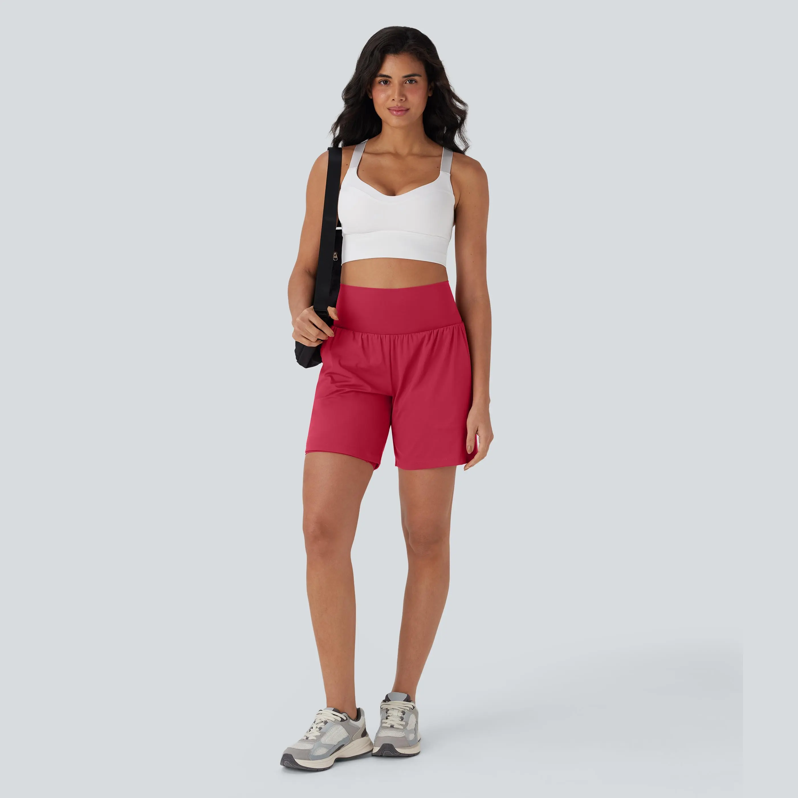 Halara 2-Piece Softlyzero Airy Super High Waisted 2-in-1 Cool Touch Yoga Shorts 7" with Pockets Set
