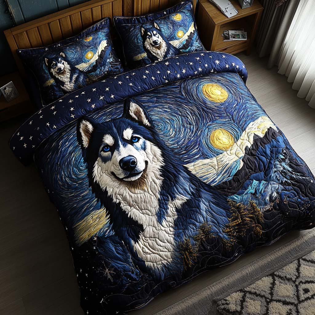 Alpha Watch 3-Piece Quilted Bedding Set NCU0NNT798