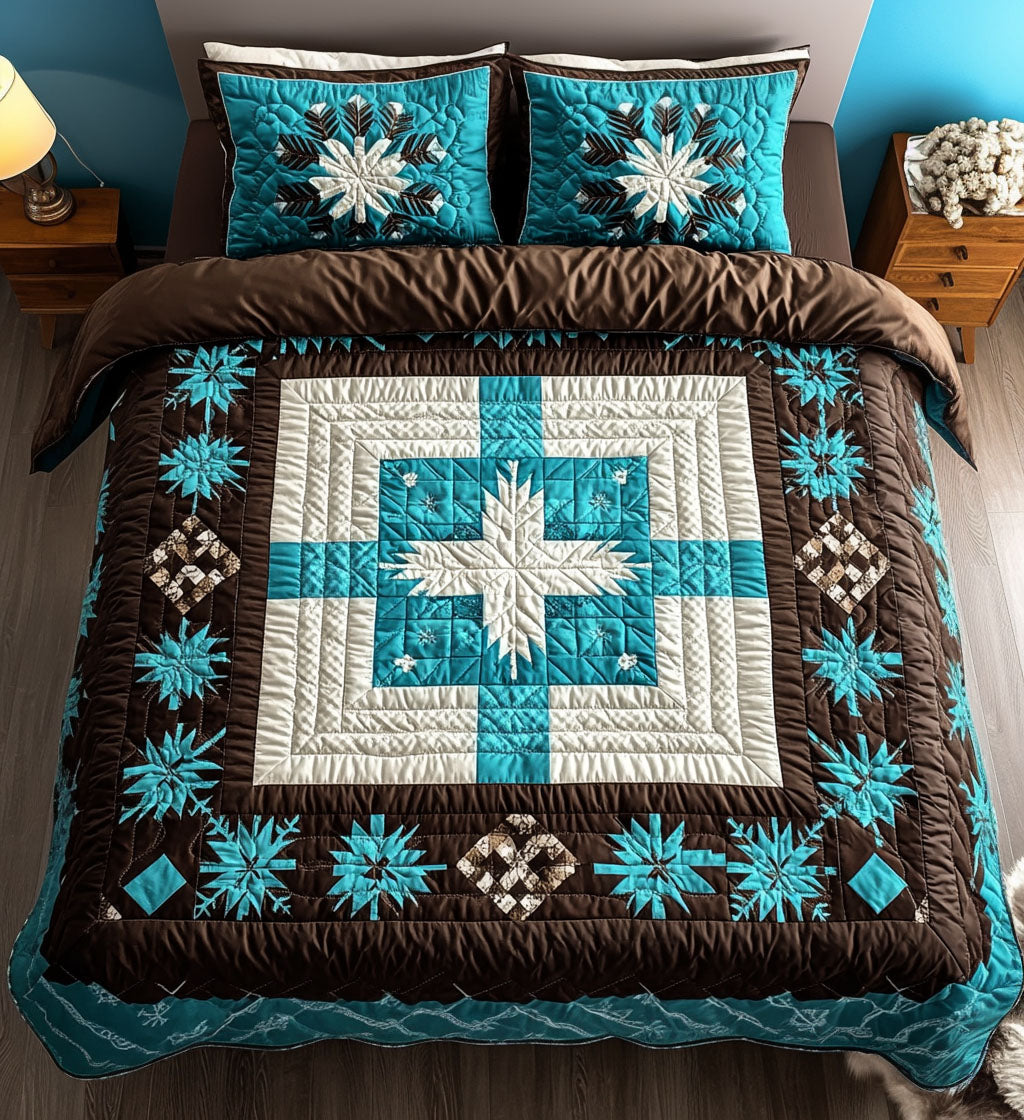 Alpine Radiance 3-Piece Quilted Bedding Set NCU0PTT083