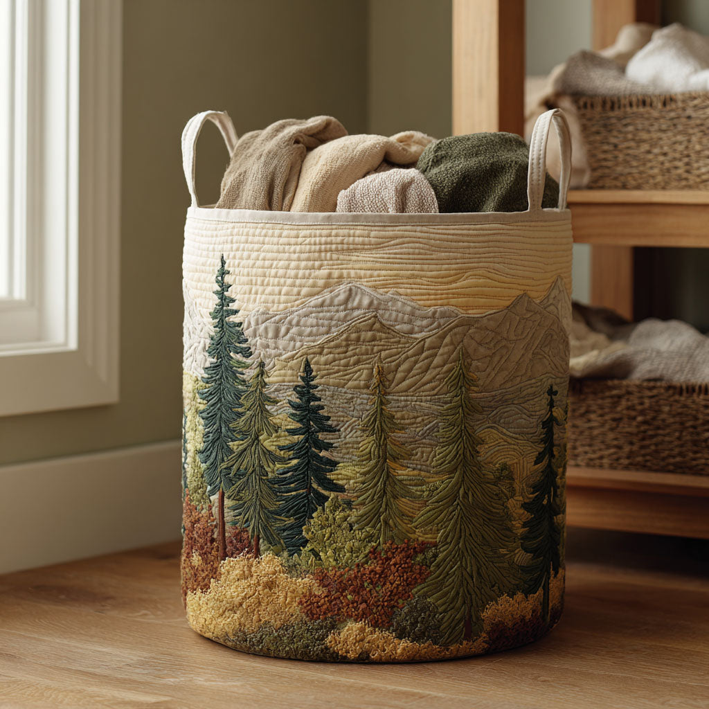 Alpine Rise Quilted Laundry Basket NCU0DDK2121