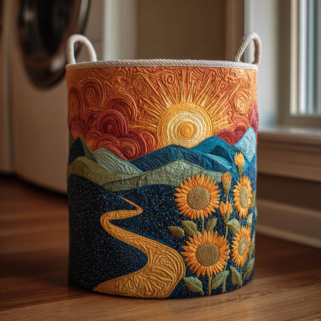 Amber Sky Quilted Laundry Basket NCU0DDK2186