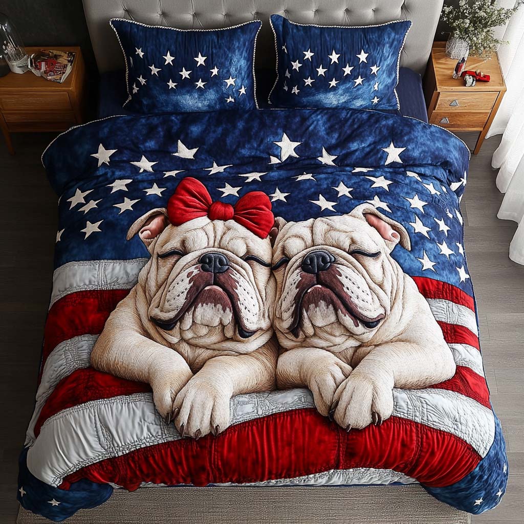 American Bark Pride 3-Piece Quited Bedding Set NCU0NNT844