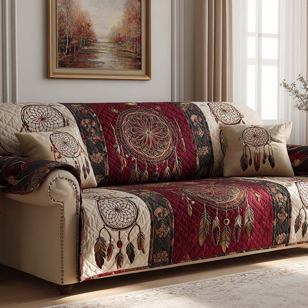 Ancestral Path Quilted Sofa Cover NCU0NXD1468