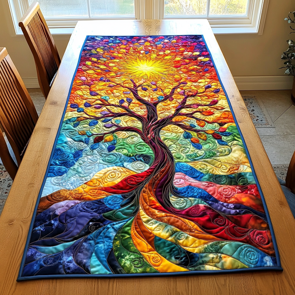 Ancient Wisdom Quilted Table Runner NCU0DDK159