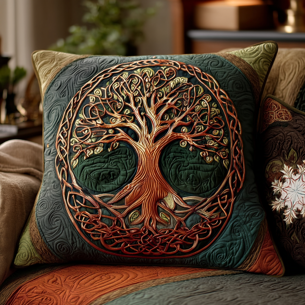 Ancient Bloom Quilted Pillow Case NCU0TV578