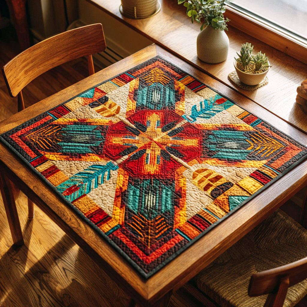 Arrow Path Quilted Table Topper NCU0NTD300