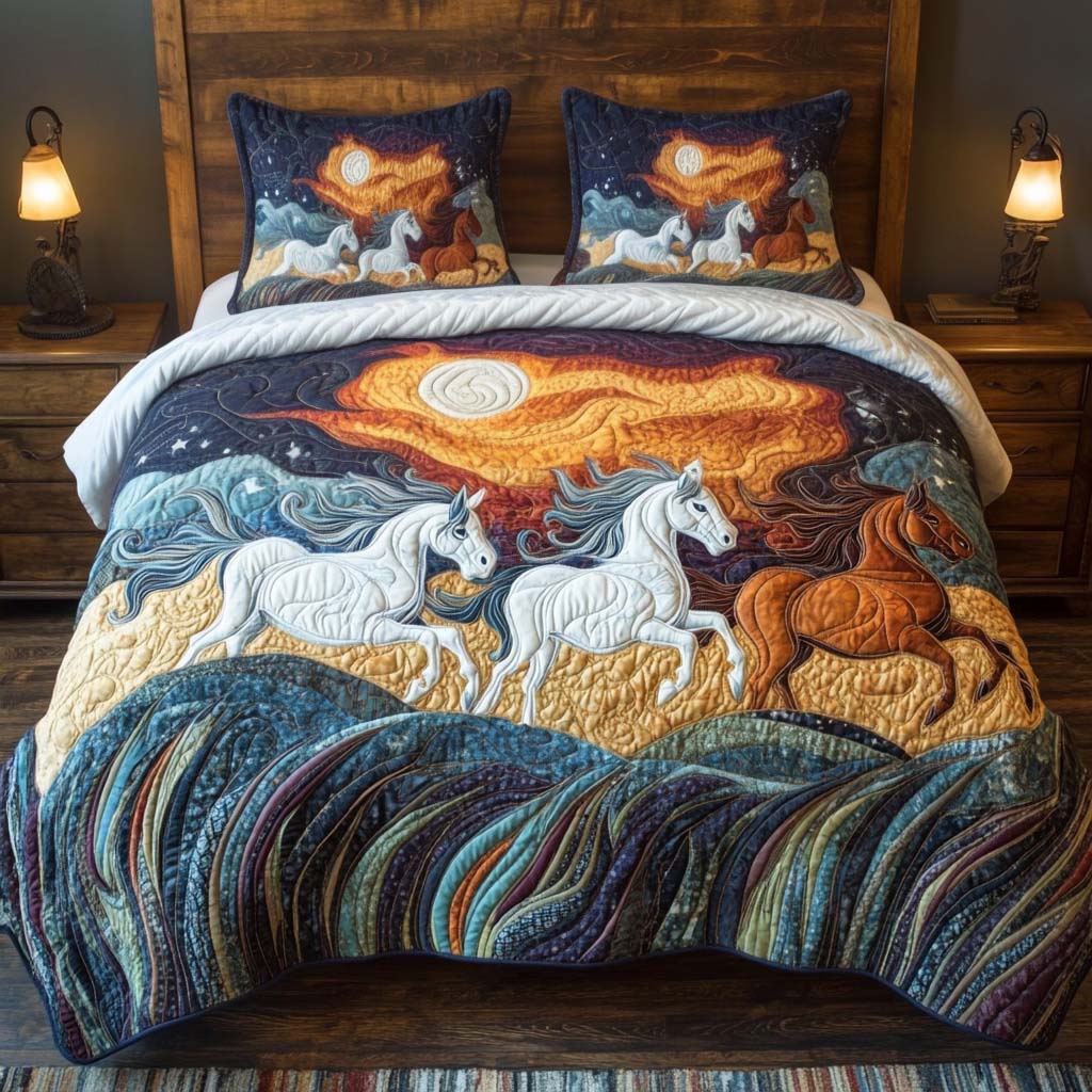 Aurora Dream 3-Piece Quilted Bedding Set NCU0NNL151