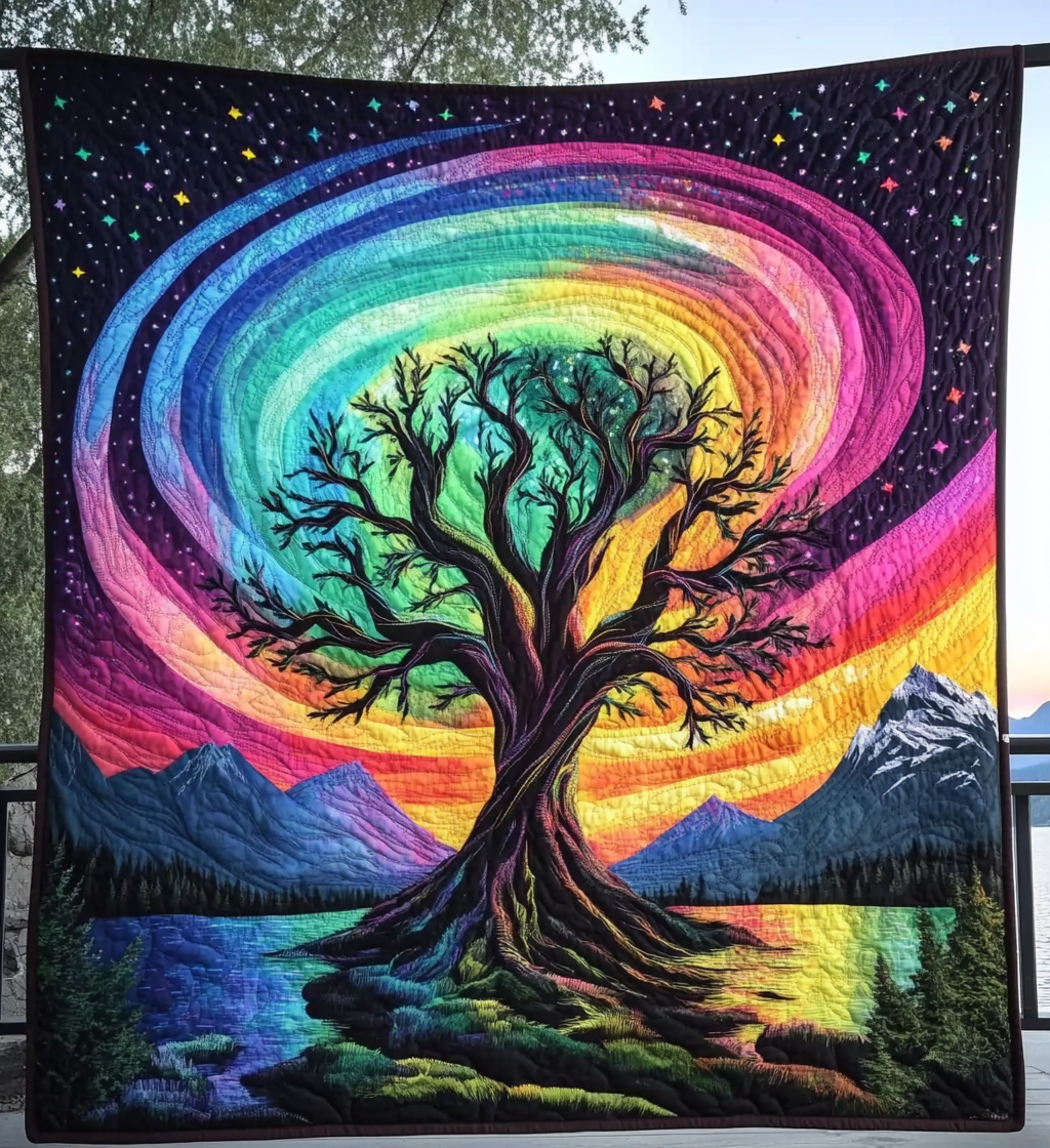Aurora Tree Of Dreams Quilted Blanket NCU0DV946