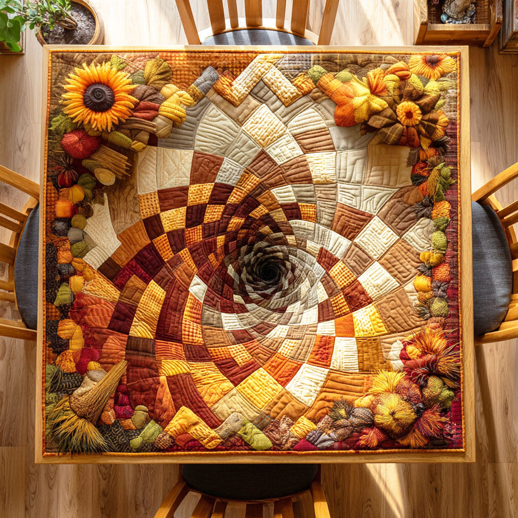 Autumn Charm Quilted Table Topper NCU0NTD341