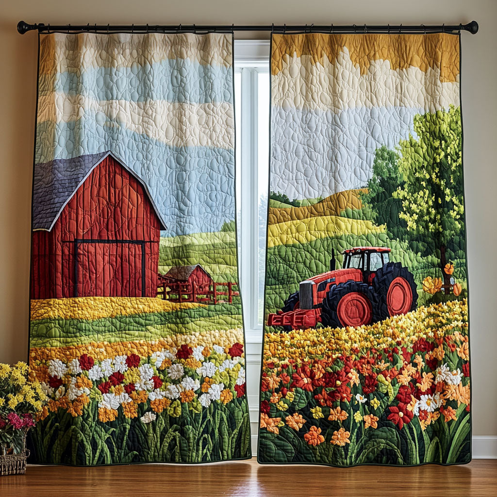 Autumn Farm Quilted Curtains NCU0DDK2075