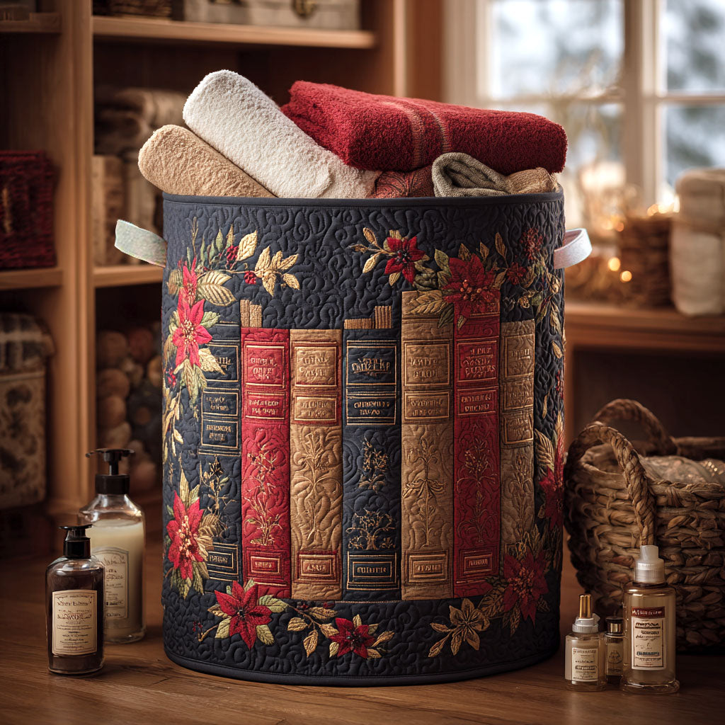 Autumn Library Quilted Laundry Basket NCU0NTV638
