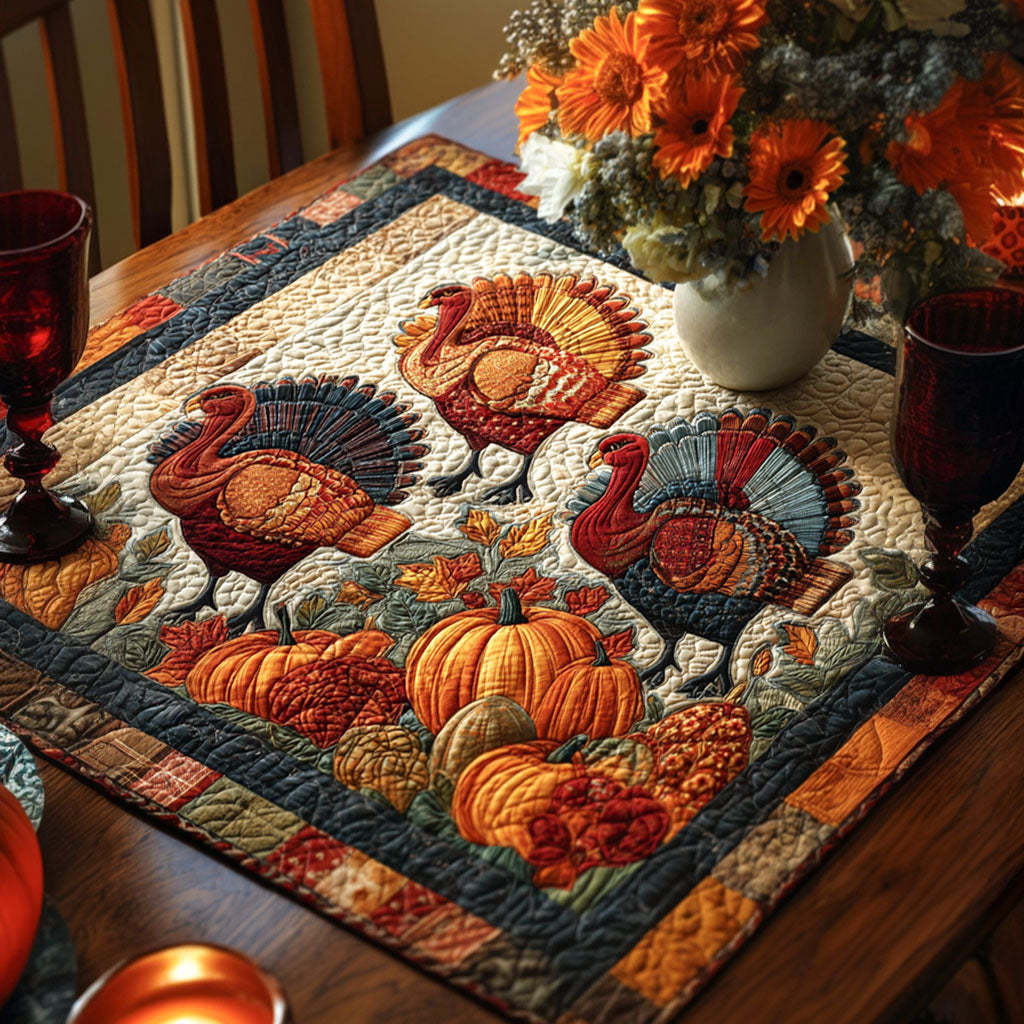 Autumn Roost Quilted Table Topper NCU0PTT1118