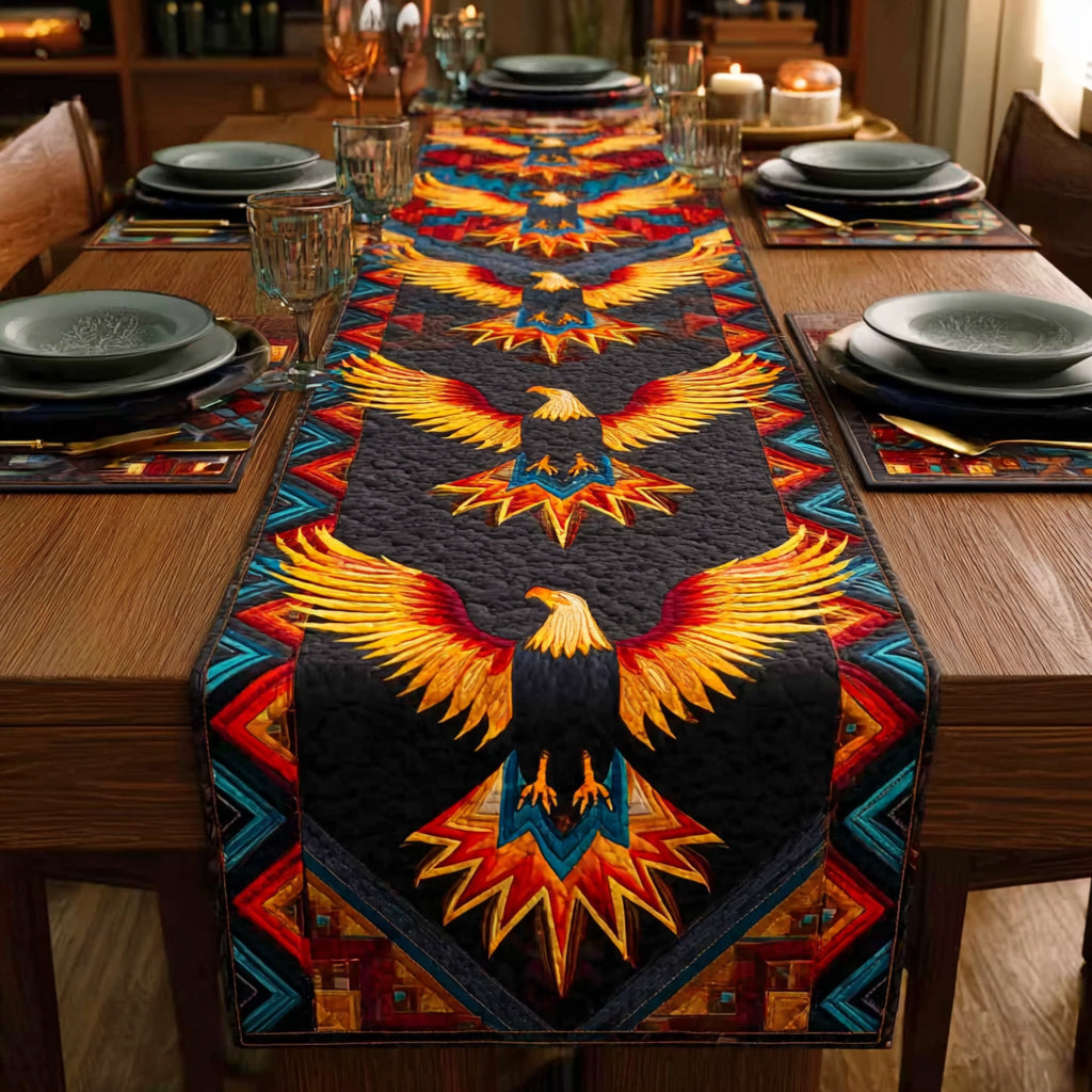 Azure Majesty Quilted Table Runner NCU0HNH865