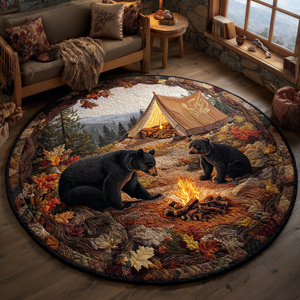 Backwoods Bear Quilted Round Mat NCU0DV1048