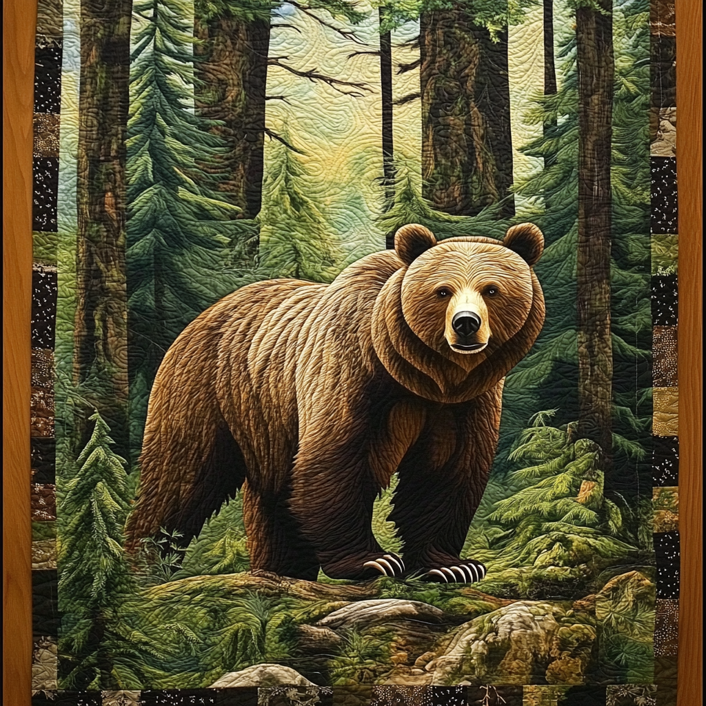 Bear Whisper Quilted Table Runner NCU0DDK1450