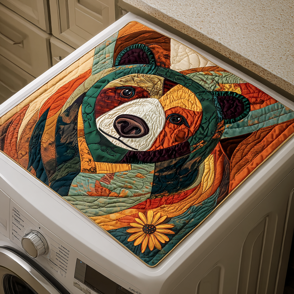 Bear Tracks Tale Quilted Washer and Dryer Cover NCU0NNT1322