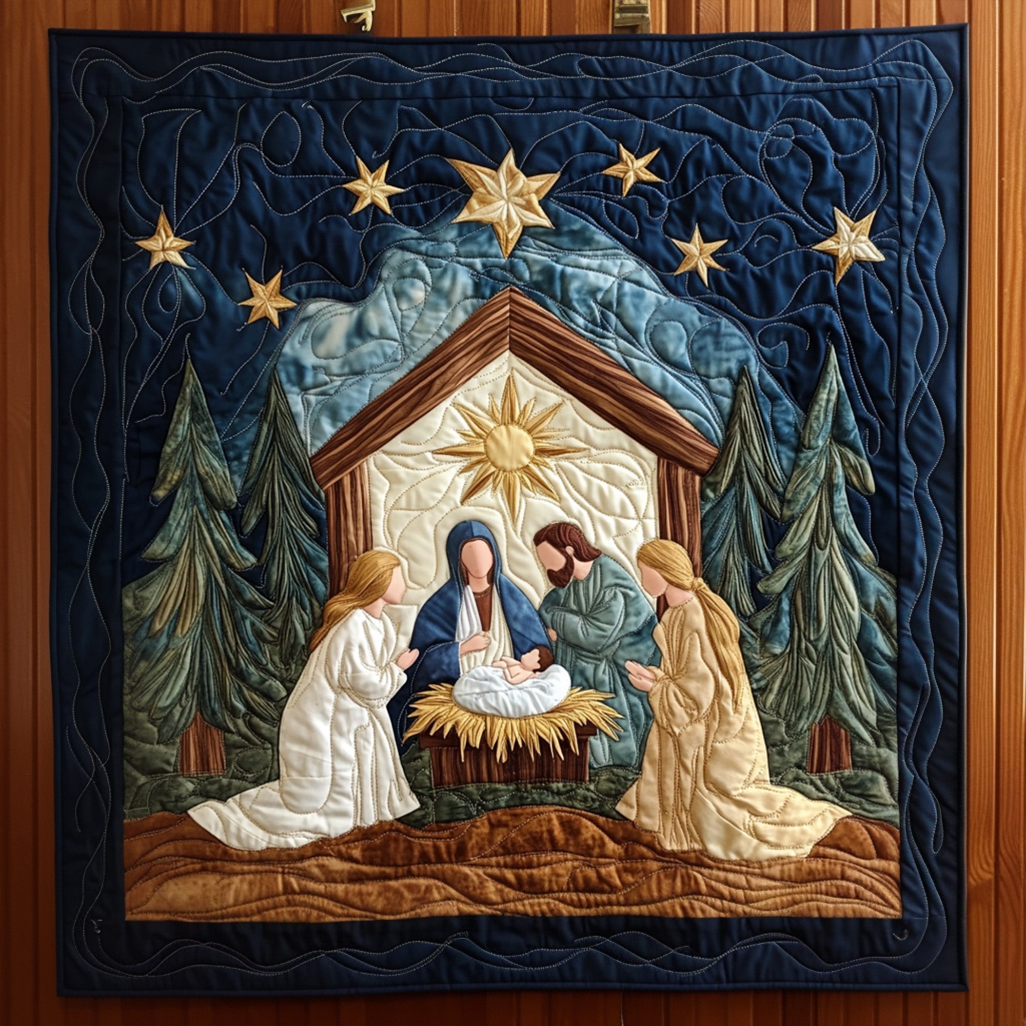 Bethlehem Night Quilted Blanket NCU0PT1440