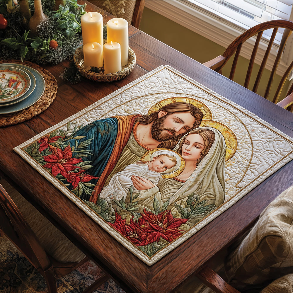 Bethlehem Star Quilted Table Topper NCU0TH3359
