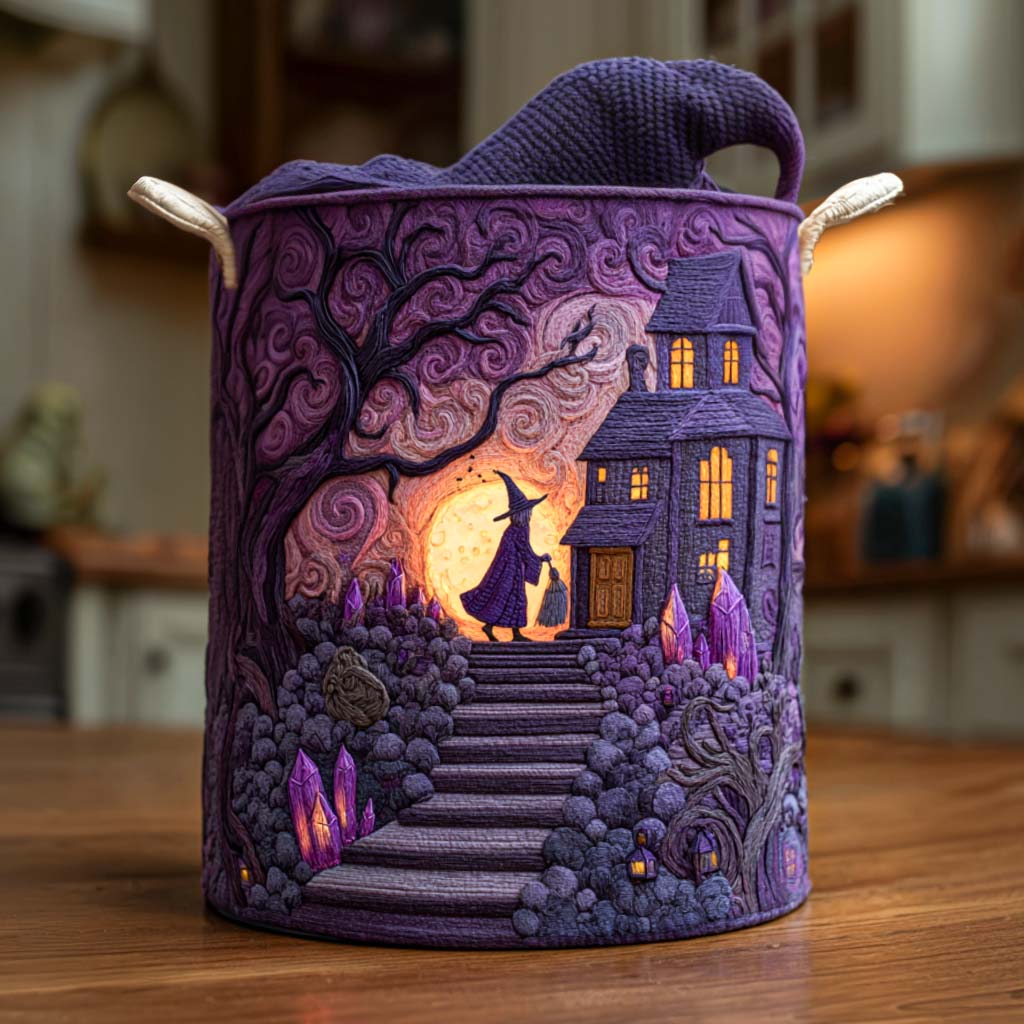 Bewitching Hour Quilted Laundry Basket NCU0NNT1459