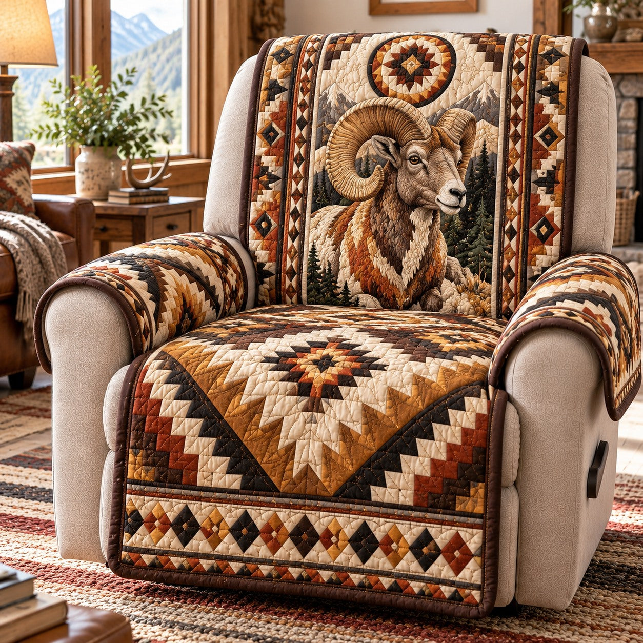 Bighorn Ridge Quilt Quilted Sofa Cover NCU0NTD2369