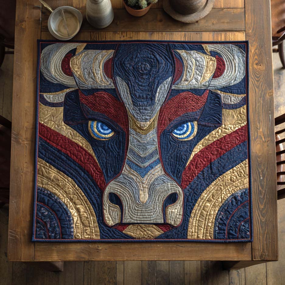Blazing Taurus Quilted Table Topper NCU0NXD098