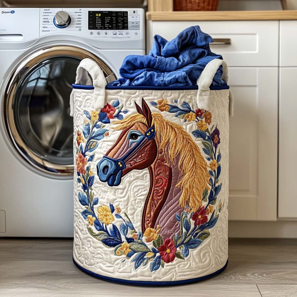 Blissful Ride Quilted Laundry Basket NCU0NNT1144