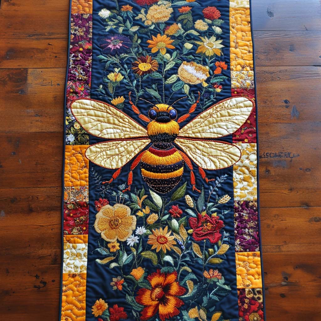Blooming Bee Quilted Table Runner NCU0NNT1870