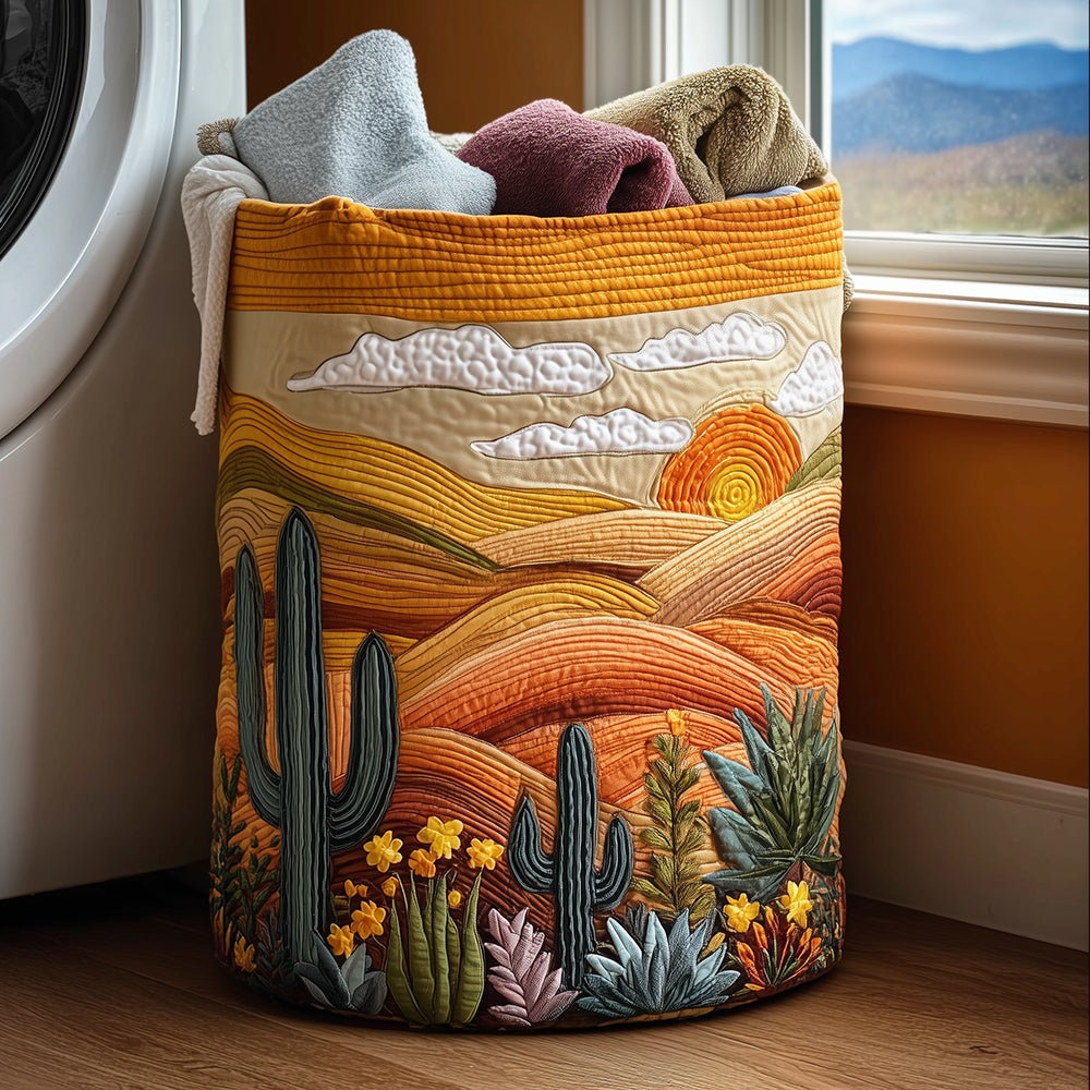 Blooming Dunes Quilted Laundry Basket NCU0TH2967