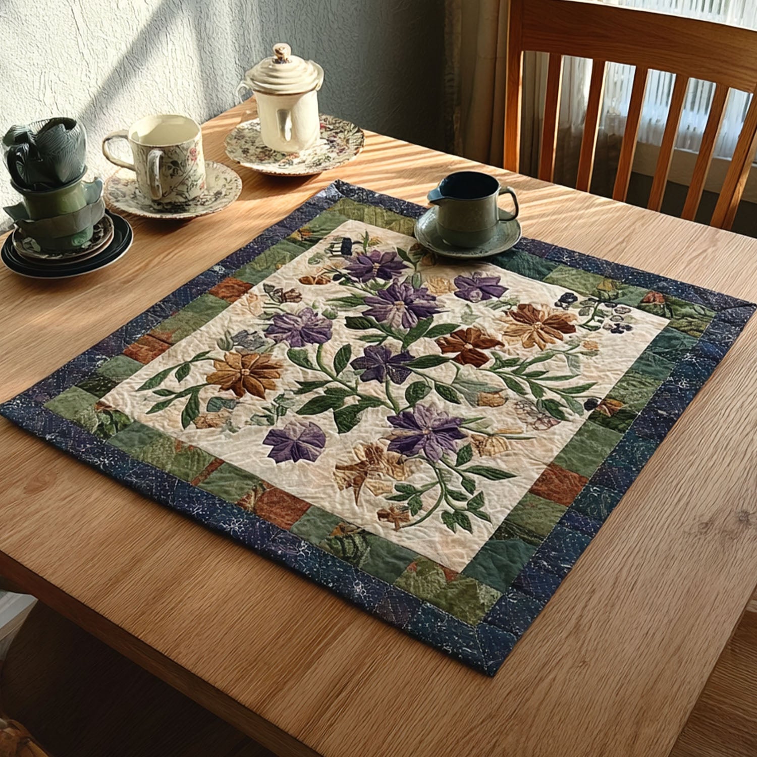 Blossom Trail Quilted Table Topper NCU0PTT804