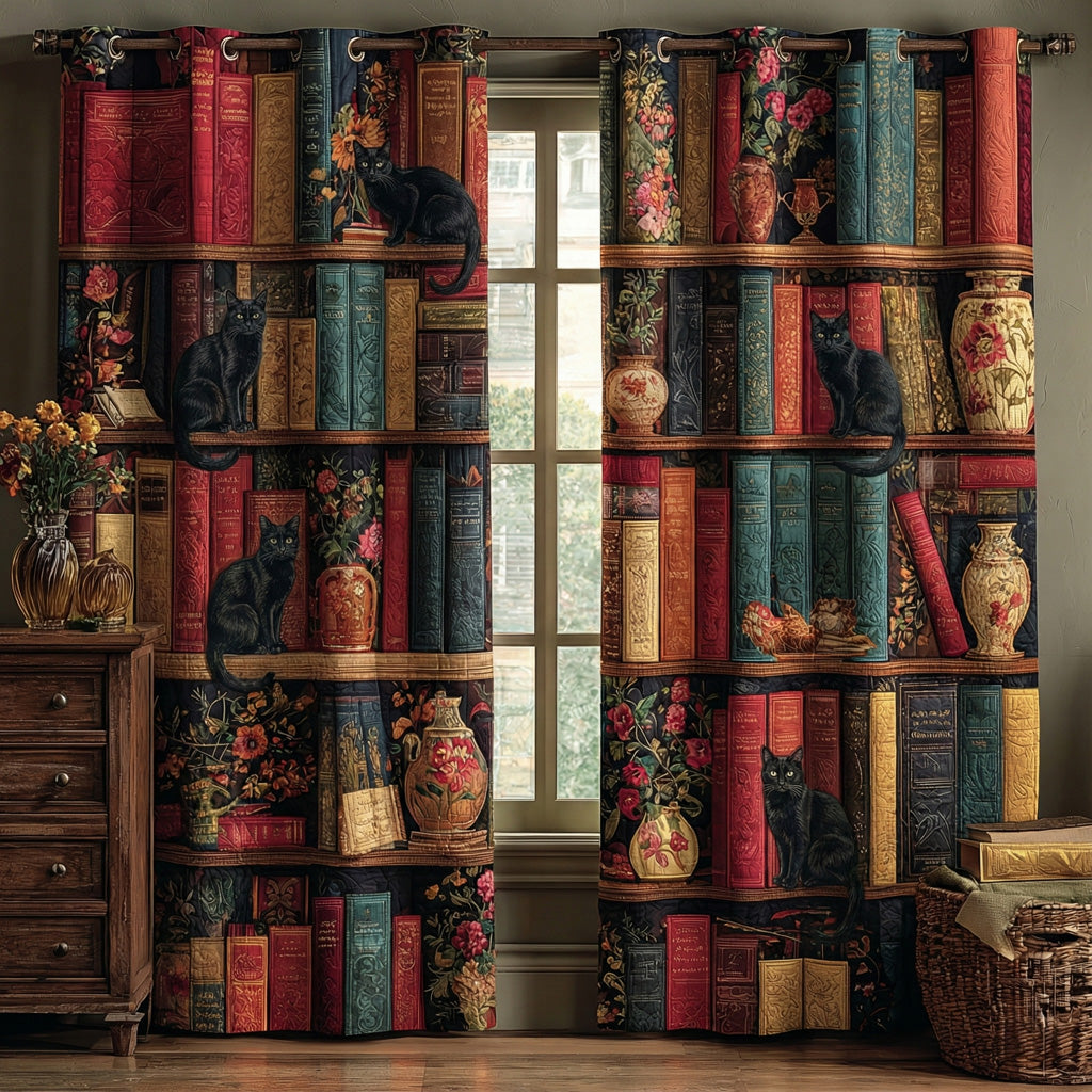 Book Nook Watcher Quilted Curtains NCU0LDH184