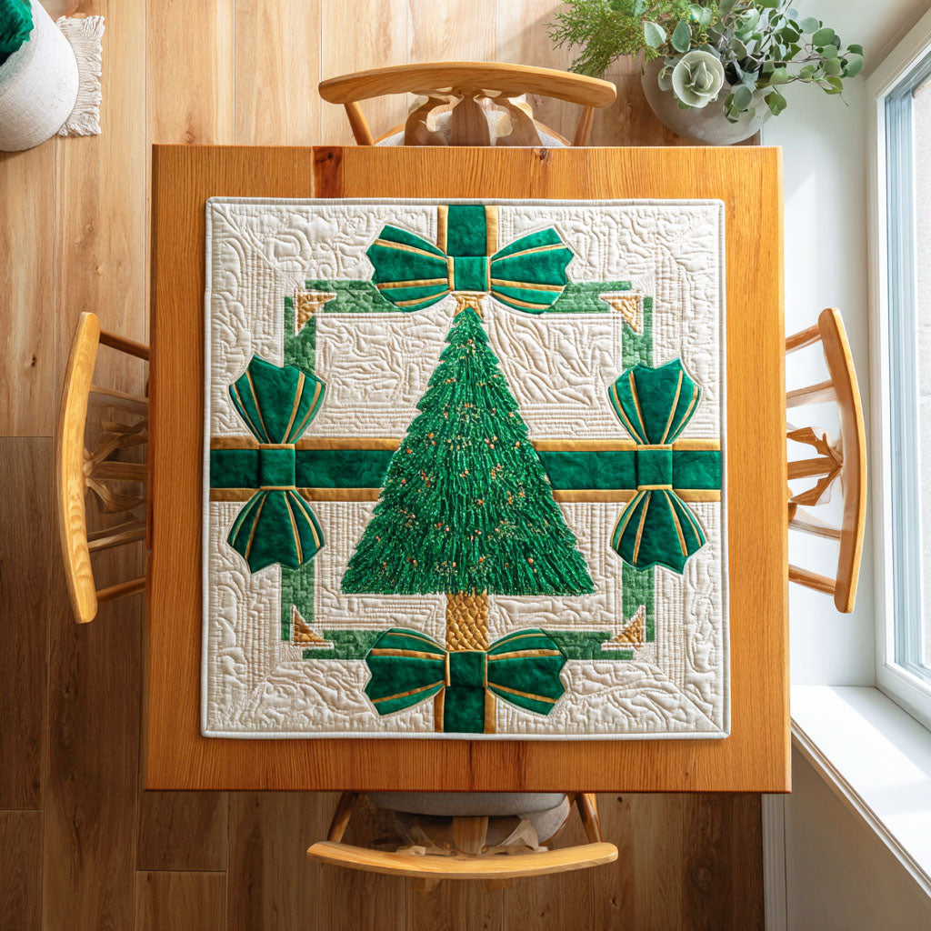 Bow Tree Quilted Table Topper NCU0NTD343