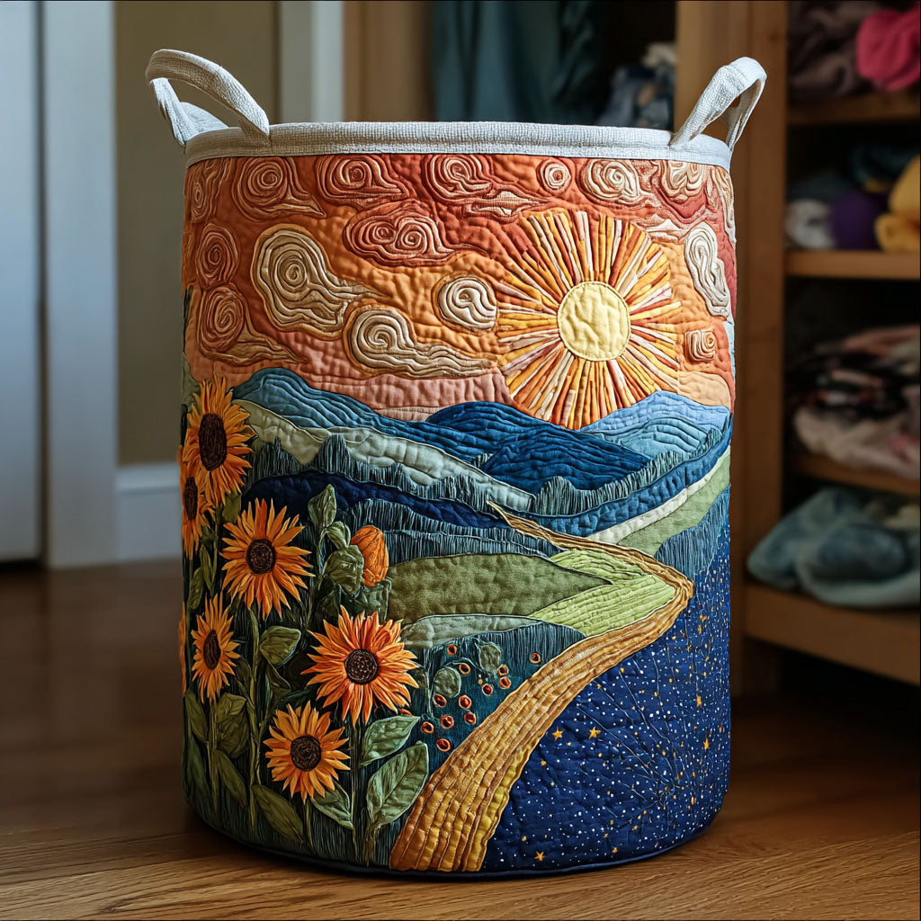 Bright Meadow Quilted Laundry Basket NCU0DDK2187