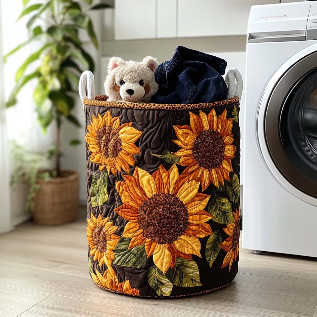 Bright Sun Days Quilted Laundry Basket NCU0NNT1070